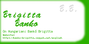 brigitta banko business card