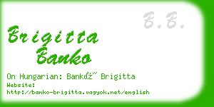 brigitta banko business card